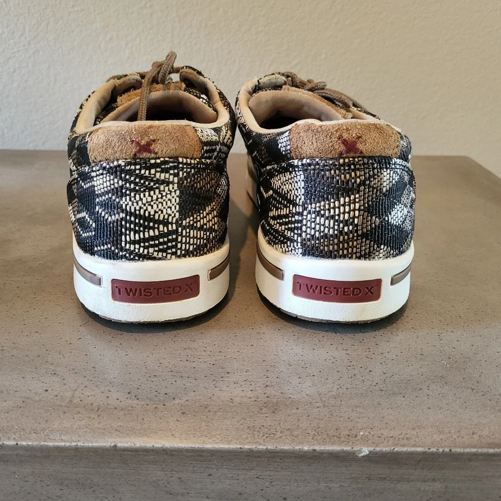 Twisted X Black and Tan Patterned Sneakers - Size Men's 9 1/2 M